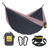 Hamaca De Camping Wise Owl Outfitters, Carbón/rosa , Talle M