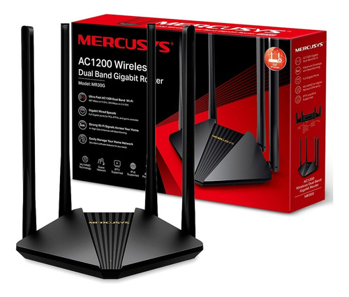 Roteador Mercusys Mr30g Ac1200 Gigabit Wireless Dual Band 5g
