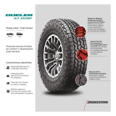 Llanta 265\u002F65r17 Dueler At Ascent Bridgestone Índice De Velocidad S | Meses sin interés
