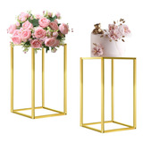 Soportes Cilíndricos Para Fiestas Y Plantas, Pedestal Dorado