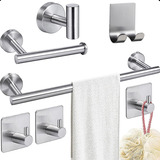 Set Accesorios Para Baño X 7 Piezas Cuadrados Baño Abs 