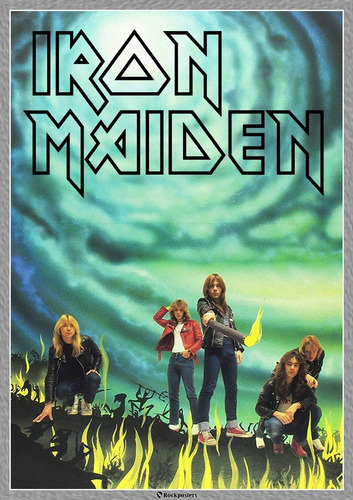 Placa Decorativa Iron Maiden Poster Quadro A1 84x60cm 66