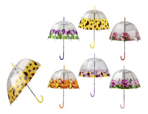 Paraguas Sombrilla Transparente Para Adultos Y Niños