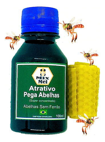 Atrativo Feromônio Isca Jatai Abelhas Sem Ferrão 100ml Cera