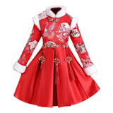 Elegante Vestido Chino Tradicional Para Niñas, Forrado De
