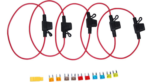 Portafusibles En Línea Para Automóvil Cable De 16 Awg Con Mi