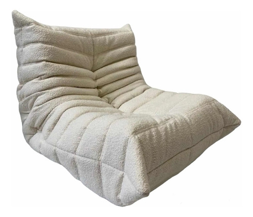 Puff Poltrona Togo Europeu Lançamento Lindo Em Bouclé | Parcelamento sem juros