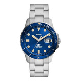 Relógio Fossil Masculino Fossil Fs5949/1an Fundo Azul