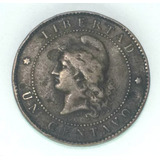 Antigua Moneda Año 1886 De 1 Centavo República Argentina