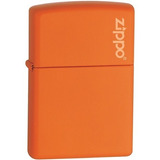 Encendedor Zippo Naranja Mate Logo Zippo