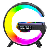 3 En 1 Lámpara Led Rgb Bocina Bluetooth Cargador Inalámbrico