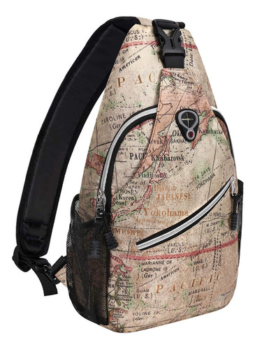 Mochila De Hombro Mosiso Impermeable Diseno De Mapa