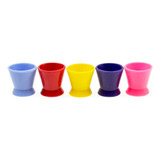 Pote Dappen Silicone Pequeno Colorido Kit C/ 5 Pçs  Quality