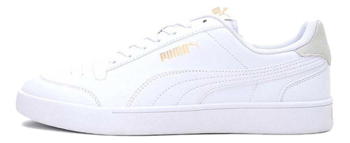 Tenis Puma Shuffle Hombre-blanco/gold