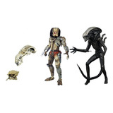 Pack Alien Vs Predador Neca Avp 20 Cm + Acessorios Raro