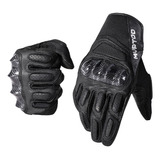 Guantes Piel De Cabra Motociclista Motocross Pantalla Táctil