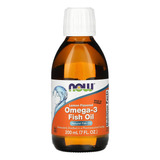 Ômega-3 Fish Oil Now Foods 200ml Sabor Limão Importado