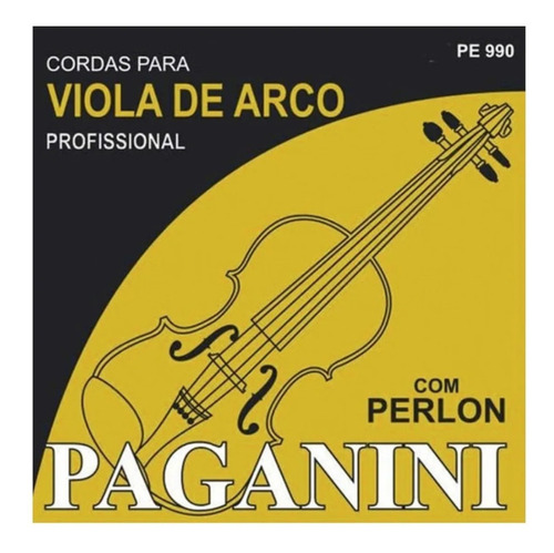 Jogo De Coedas Viola De Arco Perlon Paganini Pe990