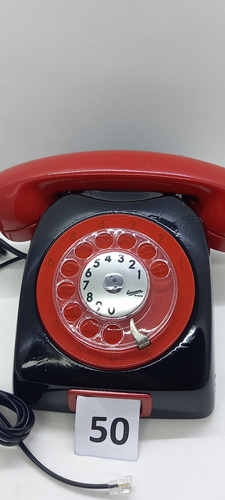 Telefone Ericsson DLG Preto/vermelho Brilho  Disco Ano 70 80