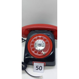 Telefone Ericsson DLG Preto/vermelho Brilho  Disco Ano 70 80