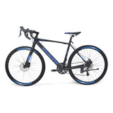 Bicicleta De Ruta Roadmaster Fire Shimano 18 Vel Fren Disco Color Negro/azul Tamaño Del Marco M