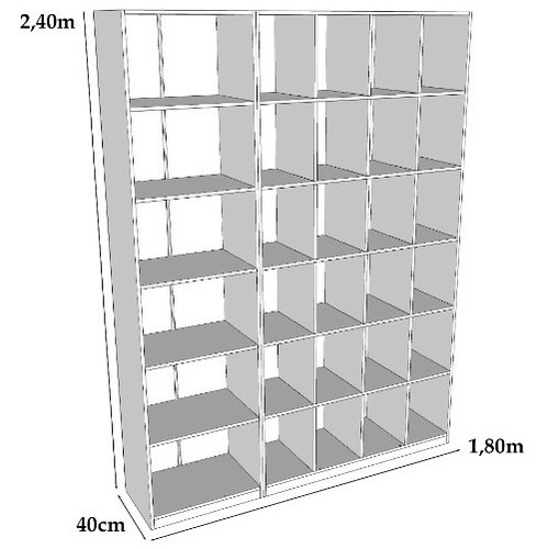 Kit De Armários Colmeia 100%mdf Loja Organizador Prateleira