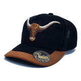 Gorra Piales: Longhorn Wild West Negro Sku:0185