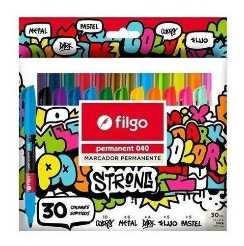 Marcadores Permanentes X30 Filgo Strong 040-e30