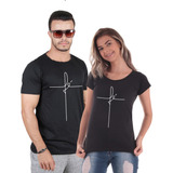 Kit 2 Camisetas Camisas Blusa Casal Namorados Crisão Gospel
