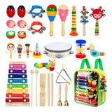 Kit De 18 Instrumentos Musicales De Percusion Para Niños