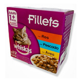Alimento Para Gatos Whiskas Filetes De Res, 24 Sobres 85g 
