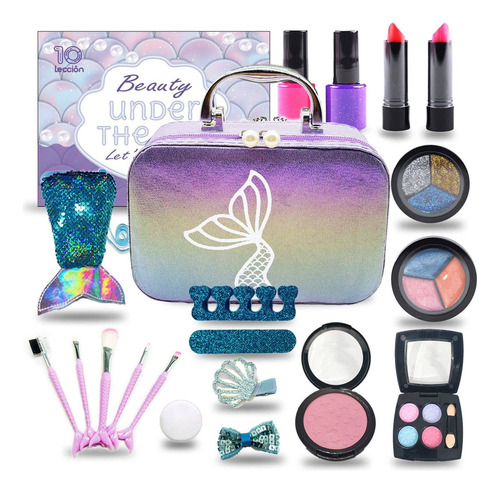 Maquillaje Kit  Para Niñas Para Niños,  De Sirena La Fr80sm