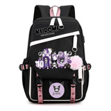 Mochila Escolar Kuromi Melody Peripheral De Gran Capacidad