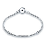 Pulseira De Prata Com Berloques Inspiração Luxo Feminino 