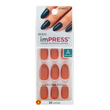 Kiss Impress Unhas Citrine Amendoada Média