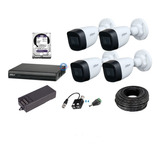 Kit 4 Camaras Dahua 5mp Con Microfono Dvr 4ch 2tb Purple