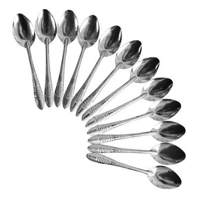 Set 12 Pcs Cuchara Sopera Cubiertos Acero Inoxidable C80 Mango Plateado | Meses sin interés