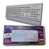 Teclado Gamer Color Blanco Retroiluminado Elegante 