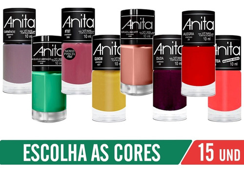 Kit 15 Esmaltes Anita Manicure Profissional Atacado -escolha