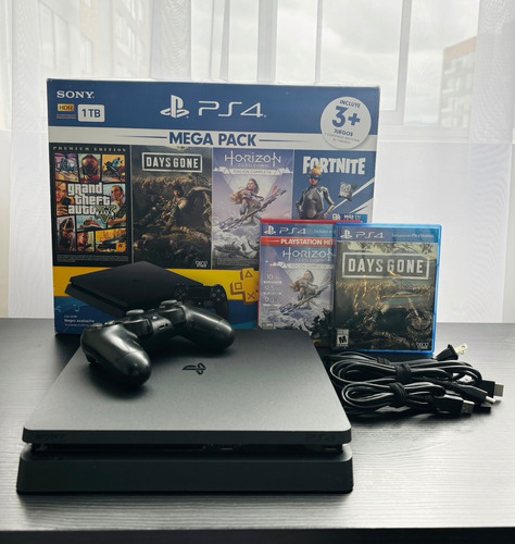 Play Station 4 Slim 1tb Sony + 2 Juegos + 1 Joystick