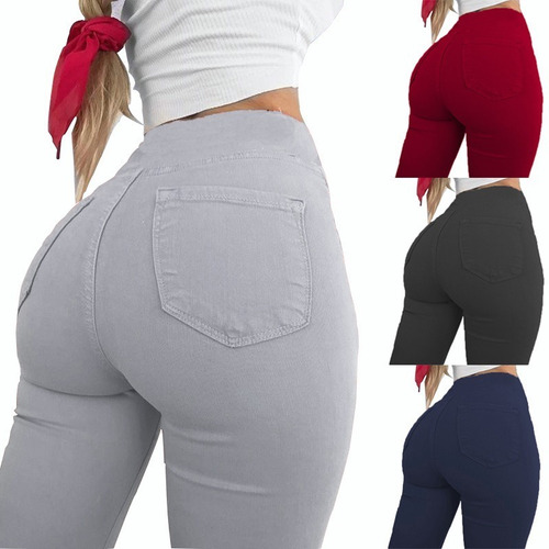 Super Skinny Pantalón Levanta Pompa Mujer Leggins Comodos