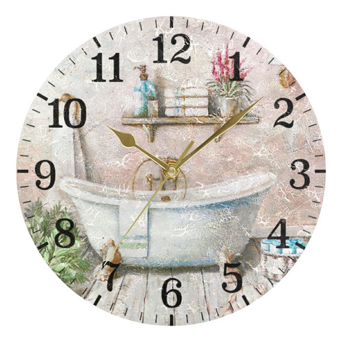 Reloj De Pared De Baño De Bañera Vintage, Relojes Cre...