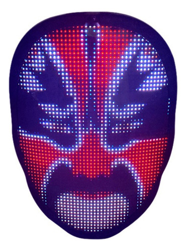 Máscara Led Con Bluetooth Rgb Para Fiesta De Halloween
