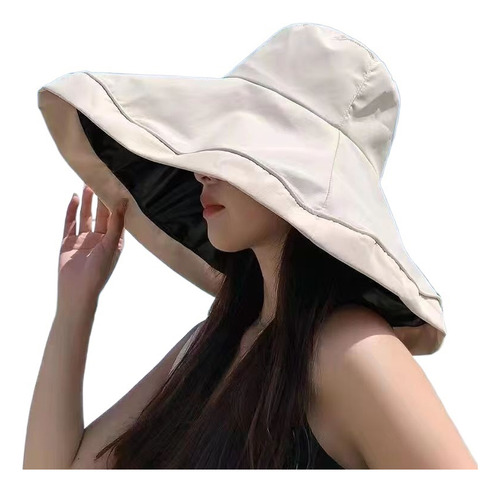 Sombrero De Ala Ancha Con Protección Solar Para Mujer