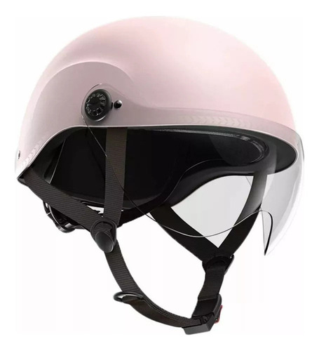 Casco De Moto Abatible Con Doble Mica,negro, Rosa, Azul J