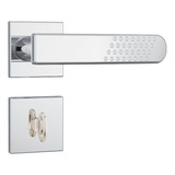 Fechadura Banheiro Cromada Stam 823/21 Roseta Quadrada Inox