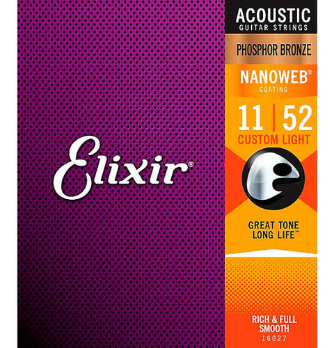 Cuerdas Guitarra Acústica Elixir 11-52