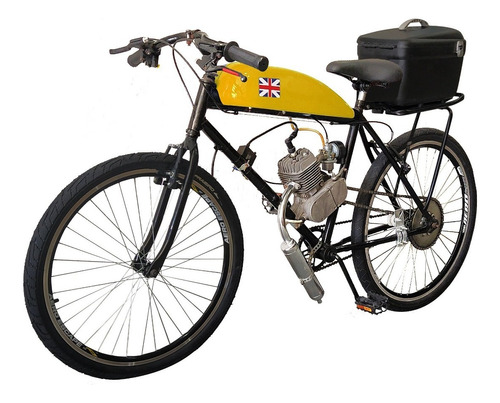 Bicicleta Motorizada Café Racer Sport Cargo Cor Amarelo Sunny