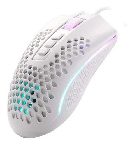 Mouse Gamer Redragon Storm Elite Branco M988w Rgb 16000dpi