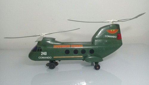 Esquadrão Resgate Comando Helicóptero Glasslite Antigo